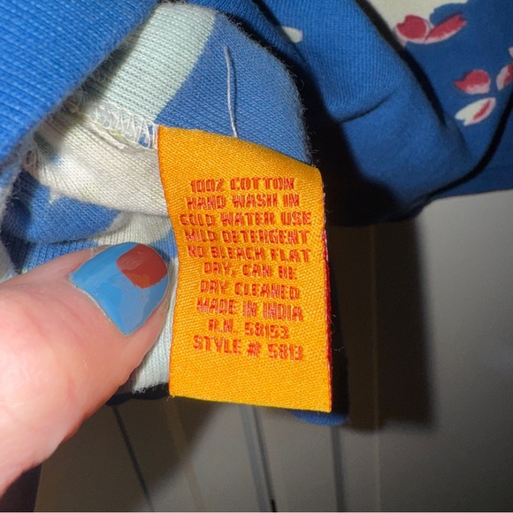 Vintage beaded Multicolor Japanese inspired Floral Crop T-shirt - fits like L - Picture 11 of 14